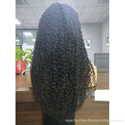 Superfect 150% Density Undetectable Knots 5x5 Lace Closure Wig For Women Human Hair kinky curly Lace Closure Wig